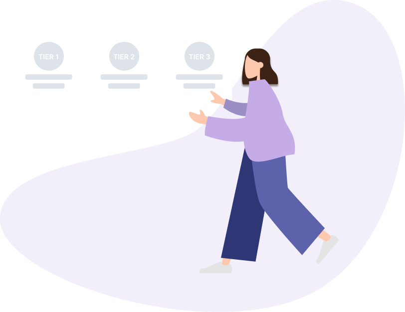 Three tiers with one partner